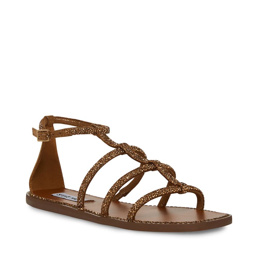 Sandalias Planas Steve Madden Neptune Mujer Marrones Oscuro | ES XV9180